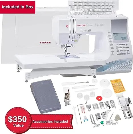 SINGER | 9960 Sewing & Quilting Machine With Accessory Kit, Extension Table - 600 Stitches & Electronic Auto Pilot Mode