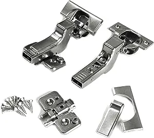 Blum Clip top BLUMOTION Soft Close Hinges, 110 Degree, Self Closing, Frameless, with Mounting Plates and Hinge Cover Plates (Inset - 8 Pack (4 Pair))