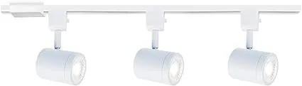 Charge 48 in. 3-Light White LED ENERGY STAR Track Lighting Kit with Floating Canopy Feed and Track with End Caps, 3000K