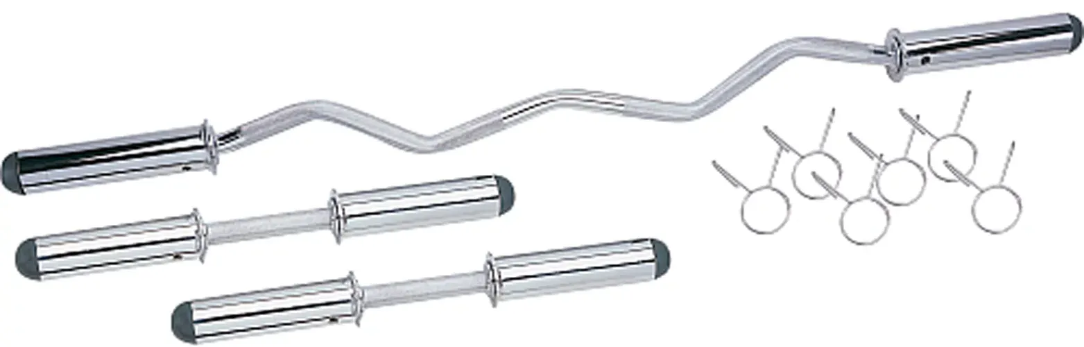 Hollow Curl Bar and Dumbbell Handle Set with Spring Collars