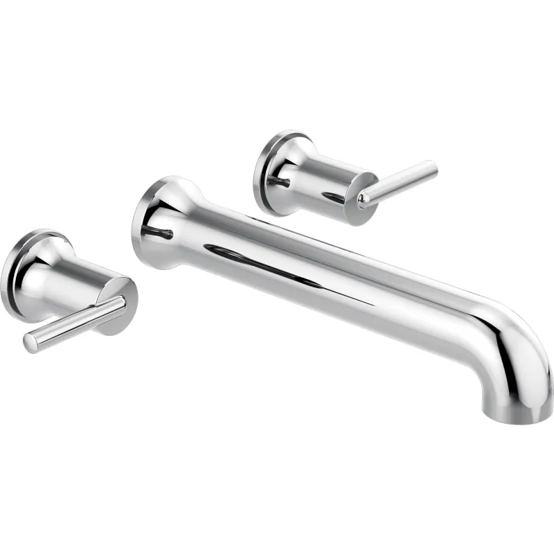 Cassidy Double Handle Wall Mounted Tub Filler Trim - Less Rough In