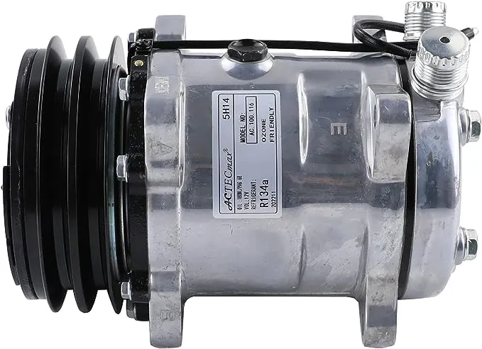 Universal A/C Compressor with 2PK Clutch SD 508 Style 5H14 R134A V Belt 12V