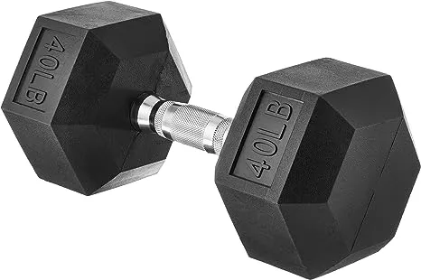 Amazon Basics Rubber Encased Hex Dumbbell