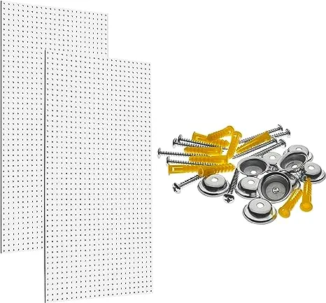 Triton Products 2-Piece Hardboard Pegboard in White (24-in W x 42-in H)