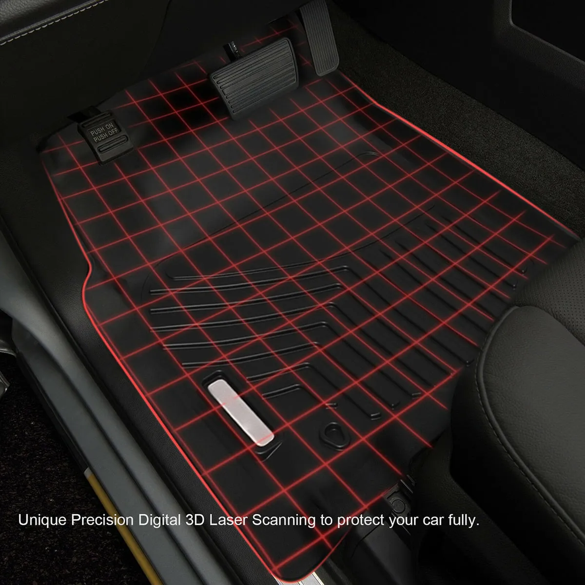 Ledkingdomus Floor mats Liners Compatible for 2013-2019 Dodge Ram 1500 Quad Cab - Unique Black TPE All-Weather Guard, Includes 1st & 2nd Front Row and Rear Floor Liner Set