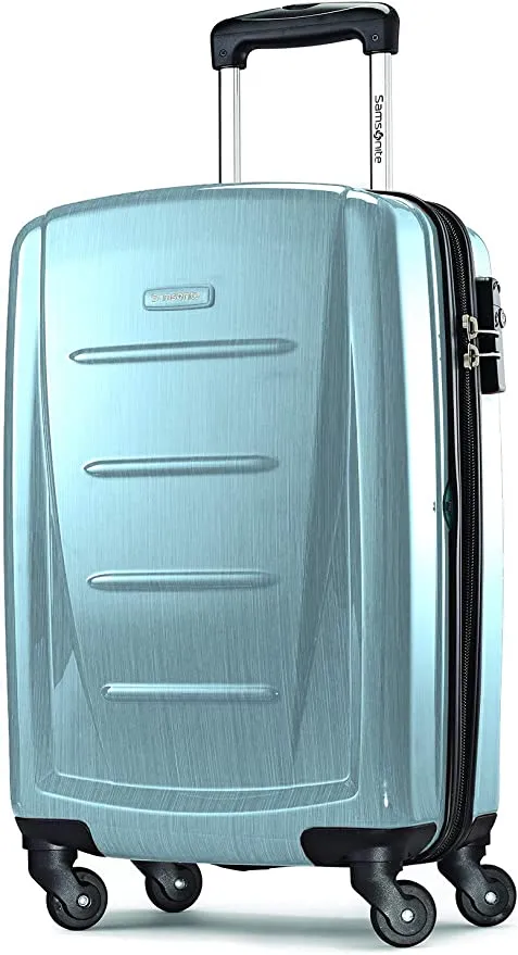 Samsonite Winfield 2 Hardside Expandable Luggage with Spinner Wheels, Checked-Large 28-Inch, Brushed Anthracite