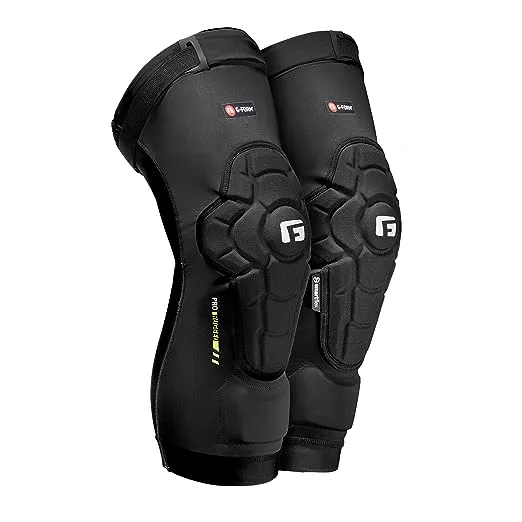 G-Form Pro-Rugged 2 MTB Knee Guards - Mountain Bike Knee Pads for Men & Women - Black, Adult Small