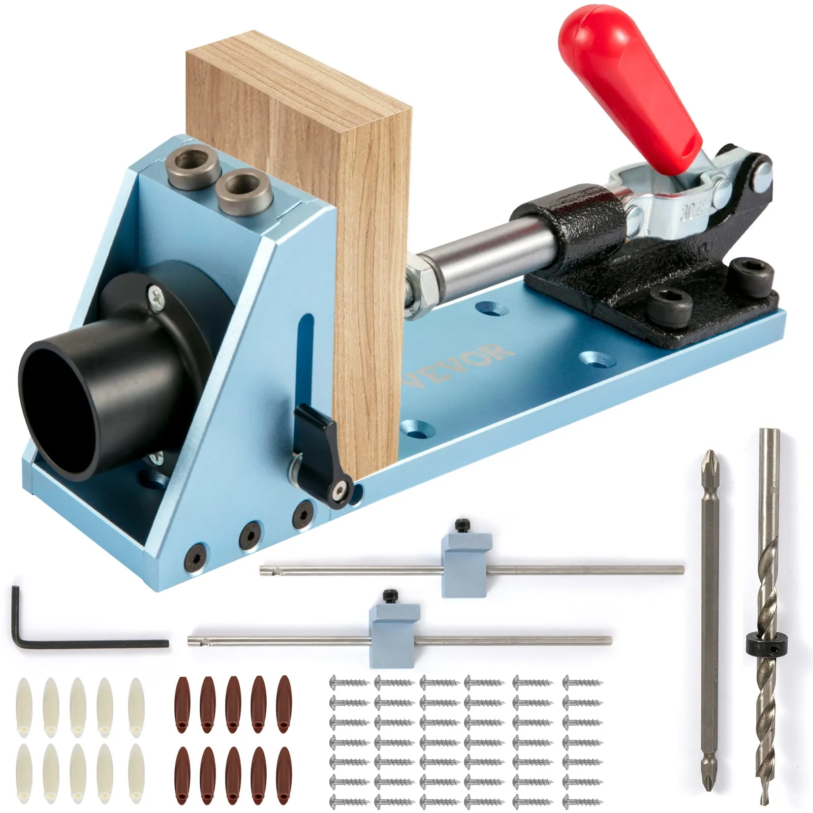 Pocket Hole Jig System Carpenter Joinery Woodworking Drilling Guide Carving Tool