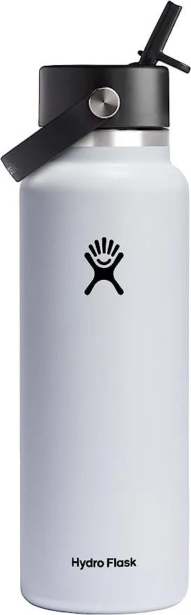 Hydro Flask 40 OZ WIDE FLEX STRAW CAP WHITEHydro Flask 40 OZ WIDE FLEX STRAW CAP WHITE