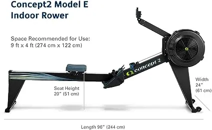 Concept2 RowErg Indoor Rowing Machine with Tall Legs - PM5 Monitor, Device Holder, Adjustable Air Resistance, Easy Storage