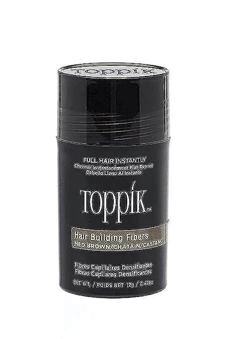 Toppik Hair Building Fibers, 12g Fill In Fine or Thinning Hair Instantly Thicker, Fuller Looking Hair 9 Shades for Men & Women