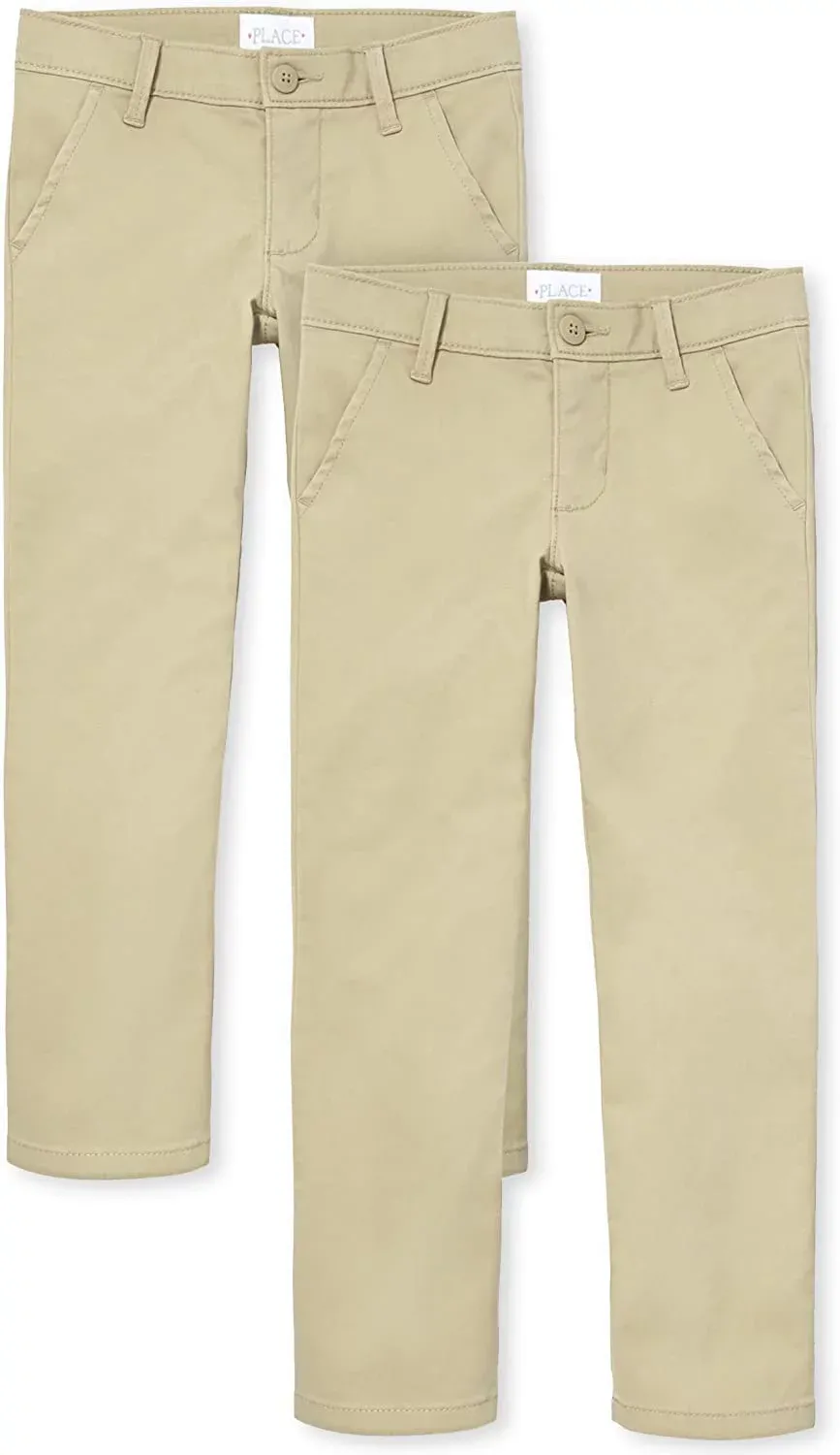 The Children's Place Girls' Uniform Stretch Skinny Chino Pants