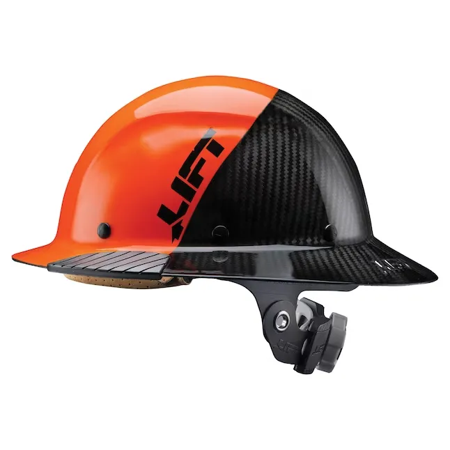 Dax FB Carbon Fiber/50-50 Safety Helmet Orange, OS