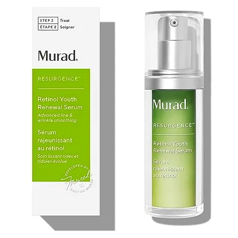 Murad Retinol Youth Renewal Serum - Resurgence Smooths Lines and Wrinkles on Face and Neck - Gentle Anti-Aging Hydrating Hyaluronic Acid Treatment Backed by Science