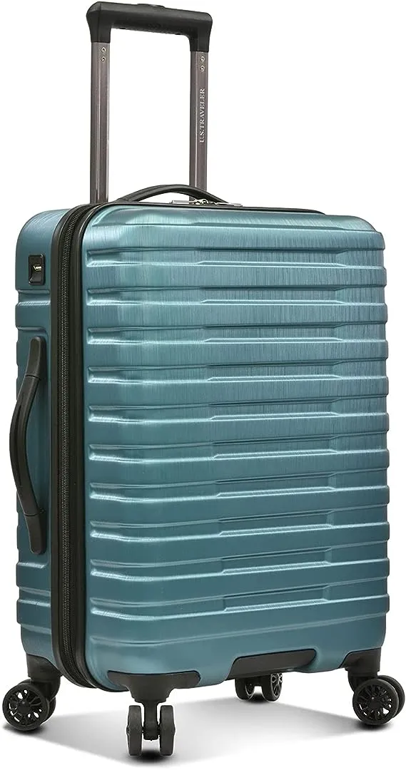 U.S. Traveler Boren Polycarbonate Hardside Carry-on 22-Inch, USB Port, Mint