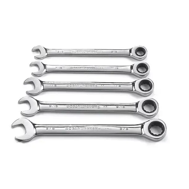 GEARWRENCH 5 Pc. 12 Pt. Ratcheting Combination Wrench Set, SAE - 93005 5 Piece Set