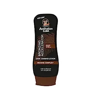 Australian Gold Dark Tanning Accelerator Lotion With Bronzer, 8 Oz