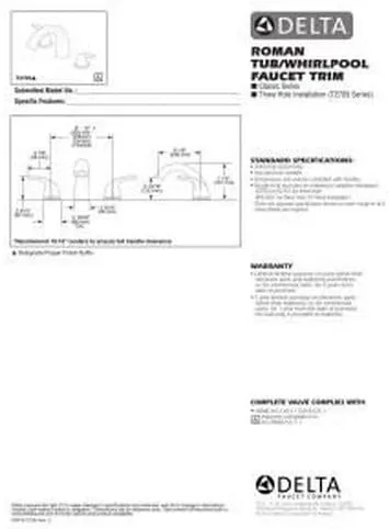 Delta Classic Roman Tub Trim