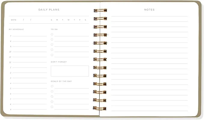 Fringe Stdio Non-Dated Daily Planner, 160 pages, twing ring spiral binding, SE STANDARD BLACK (877003)