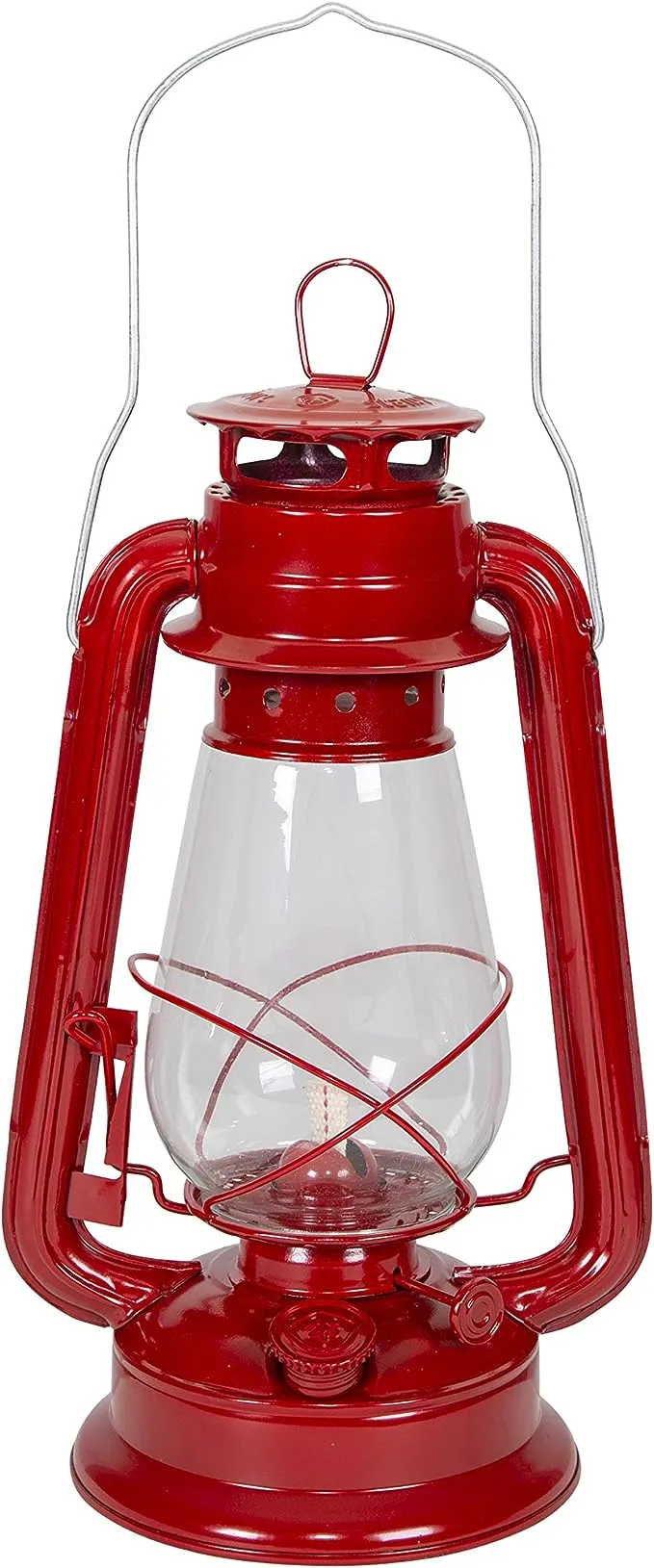 12&#034; Hurricane Lantern (Red) Kerosene Camping Lamp