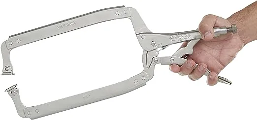 IRWIN Original Locking C-Clamp Swivel-Pad Pliers, 18" Tool Length