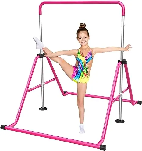 Tepemccu Expandable Gymnastics Bars,Adjustable Height Gymnastic Horizontal Bars,Junior Training Bar Children Folding Training Monkey Bars for KidsTepemccu Expandable Gymnastics Bars,Adjustable…