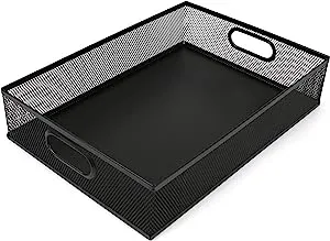 Desk Drawer Organizer, A4 Large Metal Mesh Desk Rrganizer Tray, Versatile Sto...