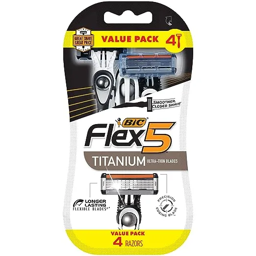 Bic Flex 5 Men's 5 Blade Disposable Razors - 4 ct