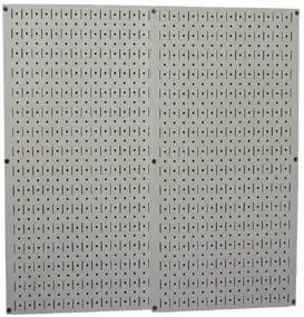 32 in. x 32 in. Overall Size Gray Metal Pegboard Pack with Two 32 in. x 16 in. Pegboards