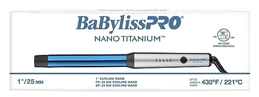 BaBylissPRO Nano Titanium 1" Curling Wand