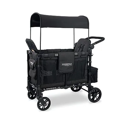 Wonderfold W2 Elite Double Stroller Wagon Gray