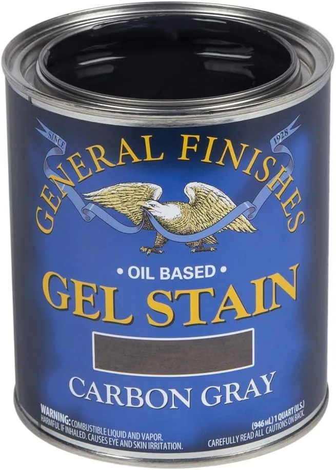 General Finishes Gel Stain, Carbon Gray, Quart