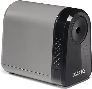 X-ACTO Mighty Mite Electric Pencil Sharpener, Black/Silver (19501/19501X)