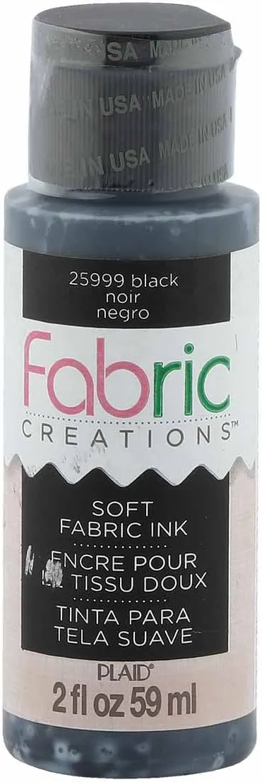 Plaid Fabric Creations Soft Fabric Ink - Black 2 oz.