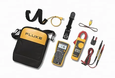 Fluke 116/323 Multimeter and Clamp Meter HVAC Combo Kit, AC/DC Voltage, AC Current 400 A, Microamps To Test Flame Sensors, Includes Temp Probe, Test Leads, TPAK And Carrying Case