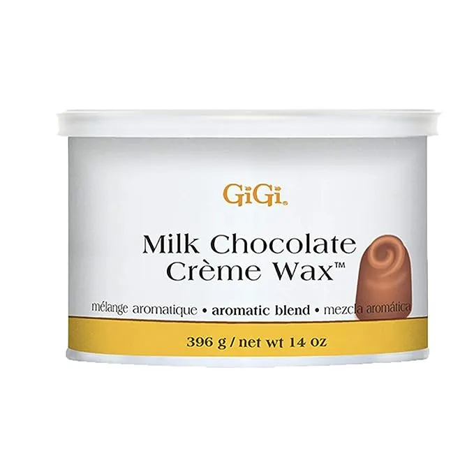 GiGi Milk Chocolate Crème Hair Removal Soft Wax with Cocoa Seed Extract for Coarse to Resistant Hair - 14 oz