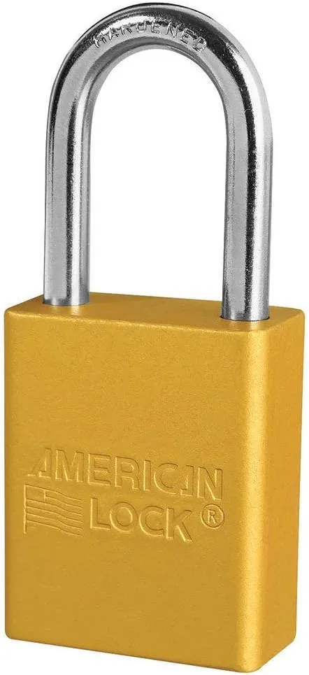 American Lock - A1106YLW Padlock Keyed, Aluminum, Yellow