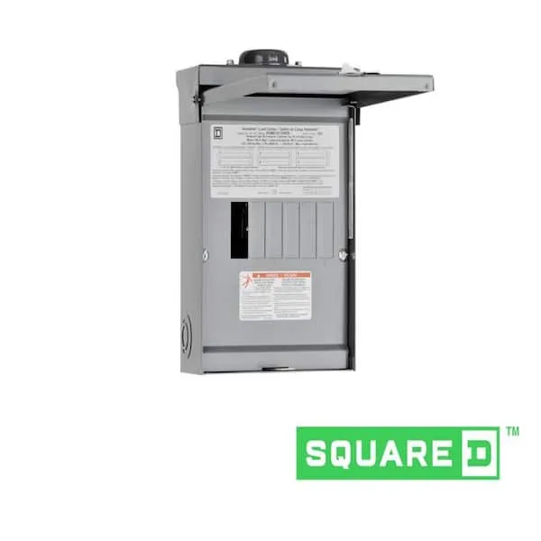 Square D 100-Amp 6-Spaces 12-Circuit Outdoor Main Lug Load Center