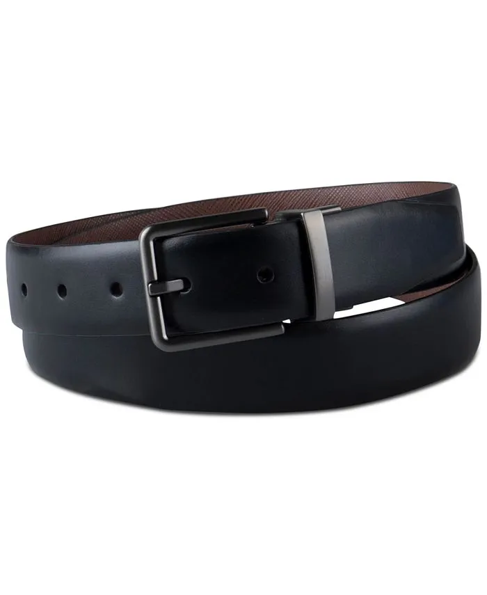 Men's Reversible Textured Dress Belt, Created for Macy's 
      
          Men's Reversible Textured Dress Belt, Created for Macy's