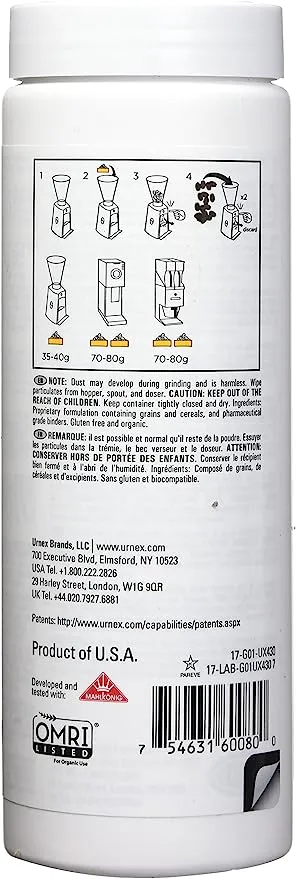 Urnex 17-G01-UX430-12 15.2 oz. Grindz Coffee / Espresso Grinder Cleaner Granules