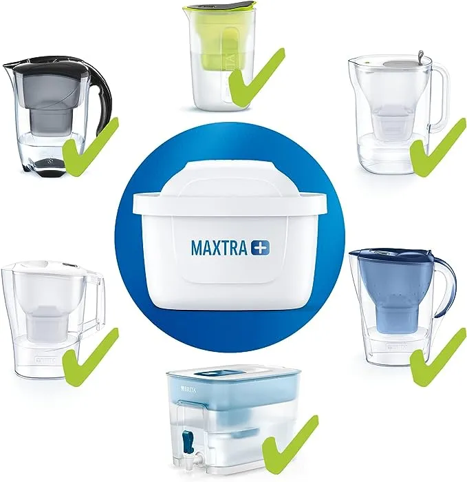 BRITA S1326 MAXTRA+ water filter cartridges, compatible with all jugs for chlorine and limescale reduction, 6 pack