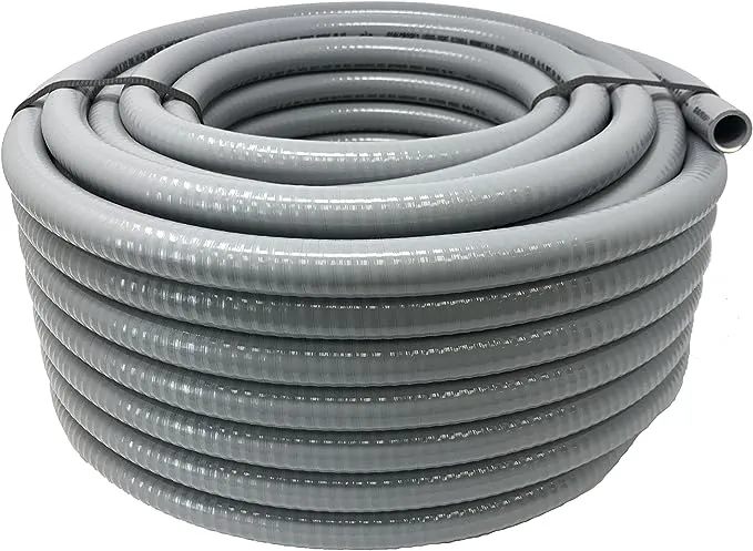 Liquid-Tight Conduit - 2 inch 50 Foot PVC Flexible Non Metallic Liquid Tight Electrical Conduit. 2" Dia