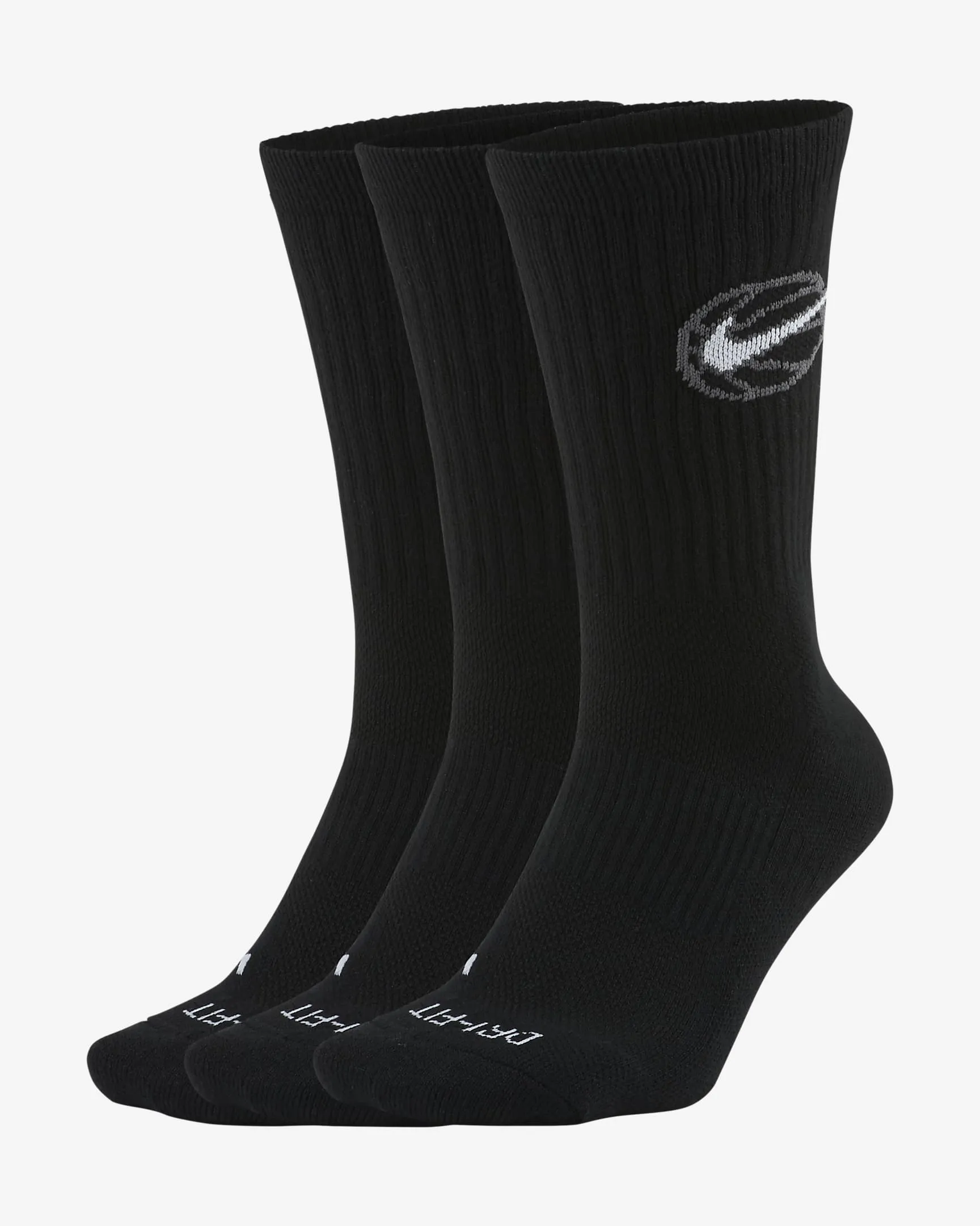 Men's Nike 3-pack Everyday Dri-FIT Basketball Crew Socks