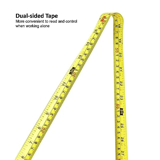 MulWark Pack of 2 26ft Measuring Tape Measure by Imperial Inch Metric Scale with Both-Side Metal Blade, Magnetic Tip Hook, and Shock Absorbent Case