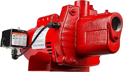 Red Lion 602207 Premium Cast Iron Shallow Well Jet Pump, 9"H