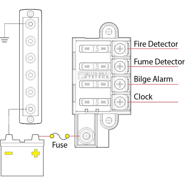 Blue Sea 5045 ST Blade Compact Fuse Blocks