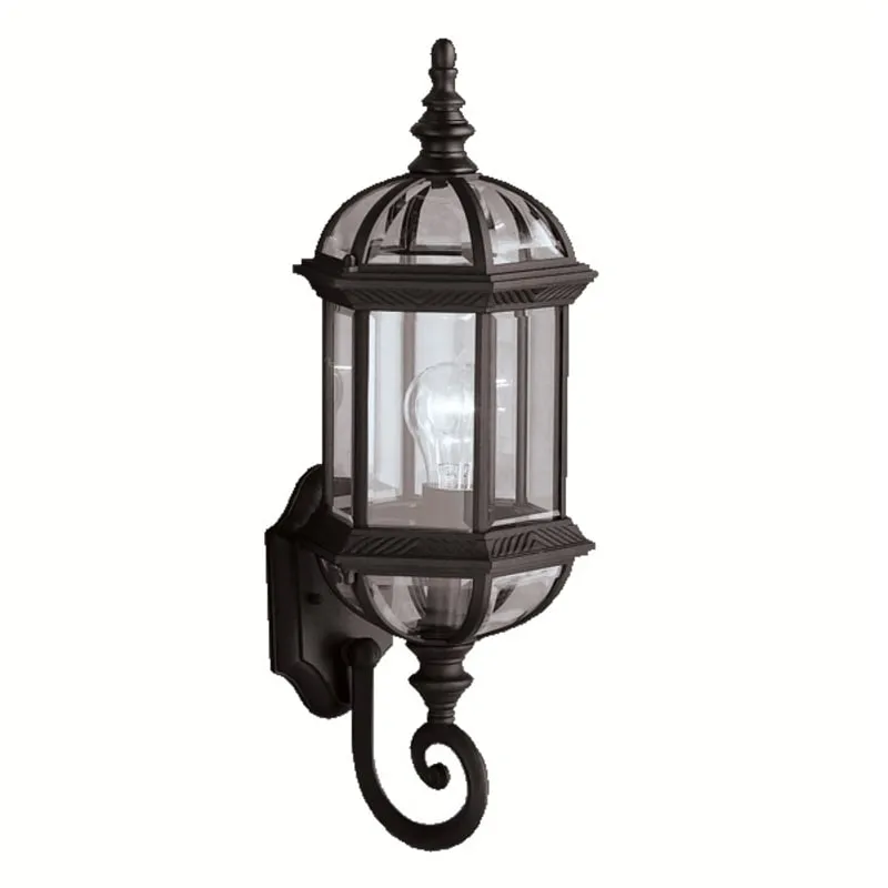 Kichler Barrie 21.75" 1 Light Outdoor Wall Light with Clear Beveled Glass in Tannery Bronze, 8.25 in