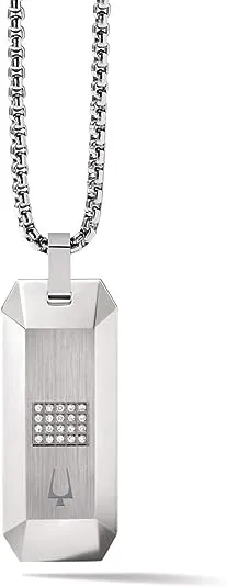 Bulova Precisionist Dog Tag in Stainless Steel J96N002