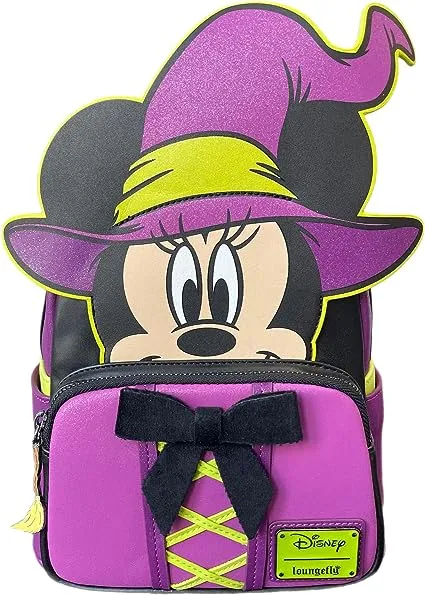 Loungefly Disney Wickedly Cute Witch Minnie Cosplay Glowing Mini Backpack