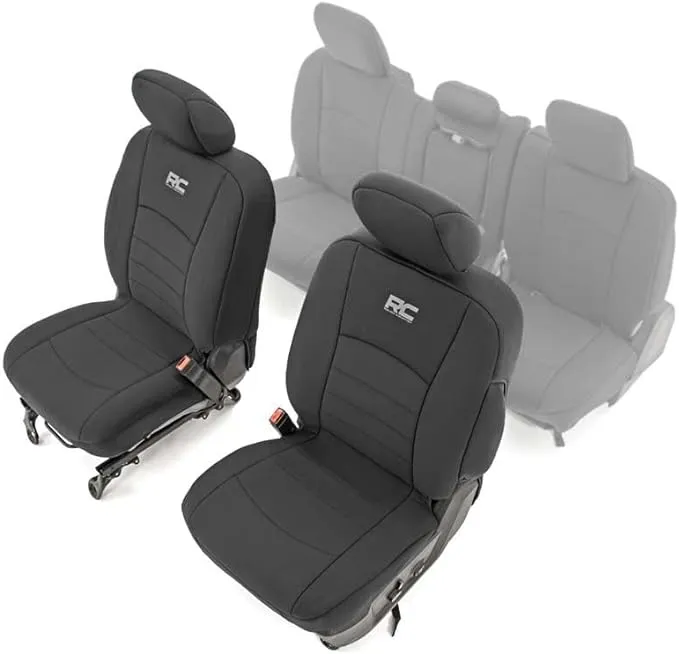 Ram Rough Country 1500 Neoprene Front Seat Covers; Black Dodge 91040